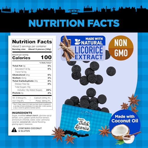 Gustaf's Traditional Dutch Coin Licorice 5.29 Oz Bag (Pack of 3)