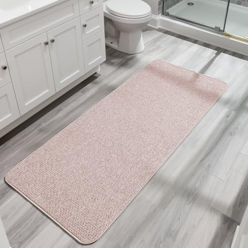 Image of Bosap Bath Mat,Ultra Thin Bathroom Runner Rugs,Large Bath Mats for Bathroom,Quick Dry,Non-Slip,Machine Washable,Low Pile,Bath Rug,Shower Outside,Sink,Home Decor Accessories.Beige,3'x4'(36x48inch)