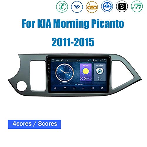 Für KIA Morning Picanto 2011-2015 Dab Autoradio GPS Navigation 9"HD Touchscreen Mit Bluetooth WiFi Lenkrad Steuergurt DAB + Digital Radio USB