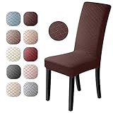 Fundas para sillas 4 Piezas Jacquard Funda de Silla Elástica Fundas elásticas Extraíbles y...