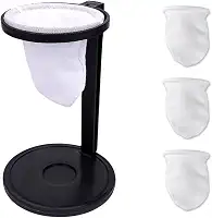 Mini Coador De Café Individual de Pano Gourmet com 3 Refis Extras e Suporte Desmontável