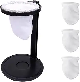 Mini Coador De Café Individual de Pano Gourmet com 3 Refis Extras e Suporte Desmontável