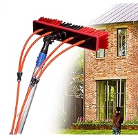 HMTE Water Fed Telescopic Brush, Window Cleaning Pole, Outdoor Solar Panel Cleaning Equipment, Extendable Cleaner Conservatory Roof (30cm Brush - View #7