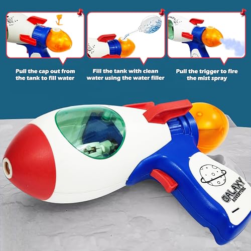 Image of VGRASSP Musical Space Projection Gun Toy for Kids - Lights, Music, Mist and Astronaut Projector Rocket Pistol Toy - Interstellar Adventure with Spinning Lights - Color As Per Stock