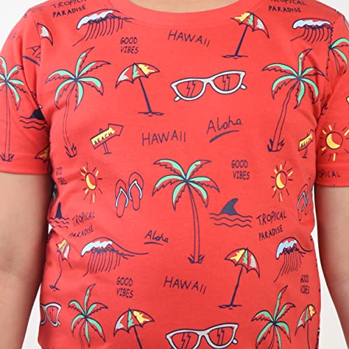 Image of Clothe Funn Boys Printed Cotton Half Sleeves T-Shirt & Shorts Set
