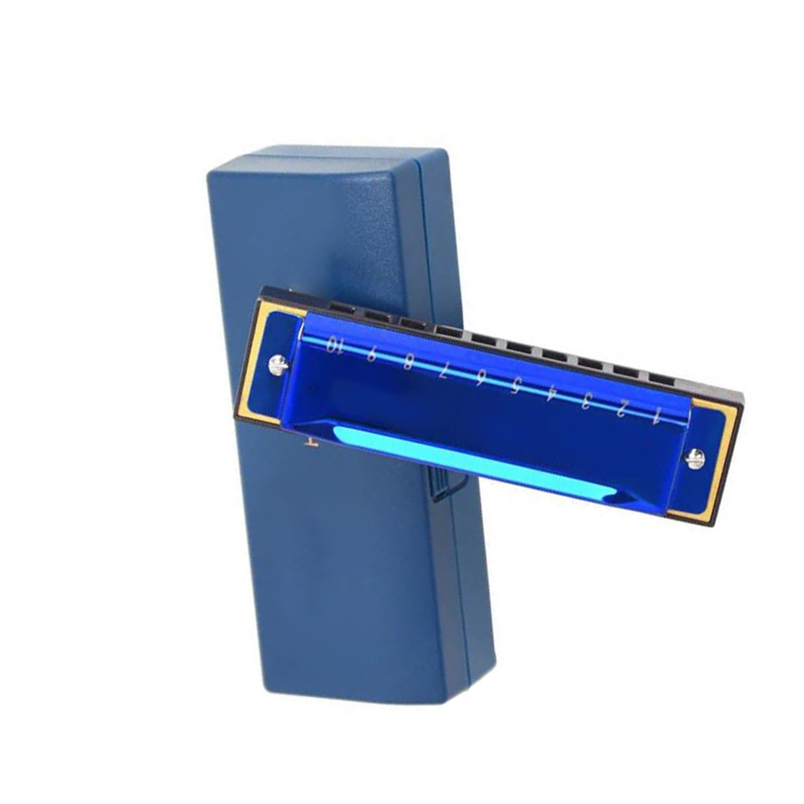 Armonica Chiave C 10 fori ance blu squisito diatonico blues armonica in bronzo fosforoso