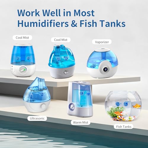 Image of Humidifier Cleaning Fish - Tank Cleaner Demineralization Cartridge | Prevents Hard Water Build-Up, Odor & Scale | Universal Fit for Most Humidifiers & Fish Tanks (12-Pack)