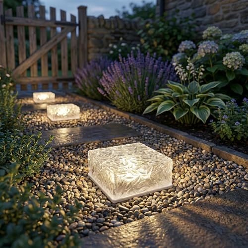 Solar Brick Lights Outdoor Waterproof - Recessed Solar Paver Lights,