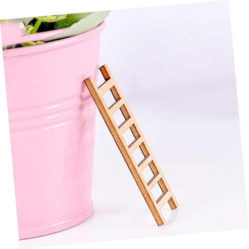 Miniatura 5 de SAFIGLE 15 piezas de adornos de escalera pequeña, decoración de pastel de cumpleaños, juguetes de mesa de arena, accesorios de escala 1/24, escalera