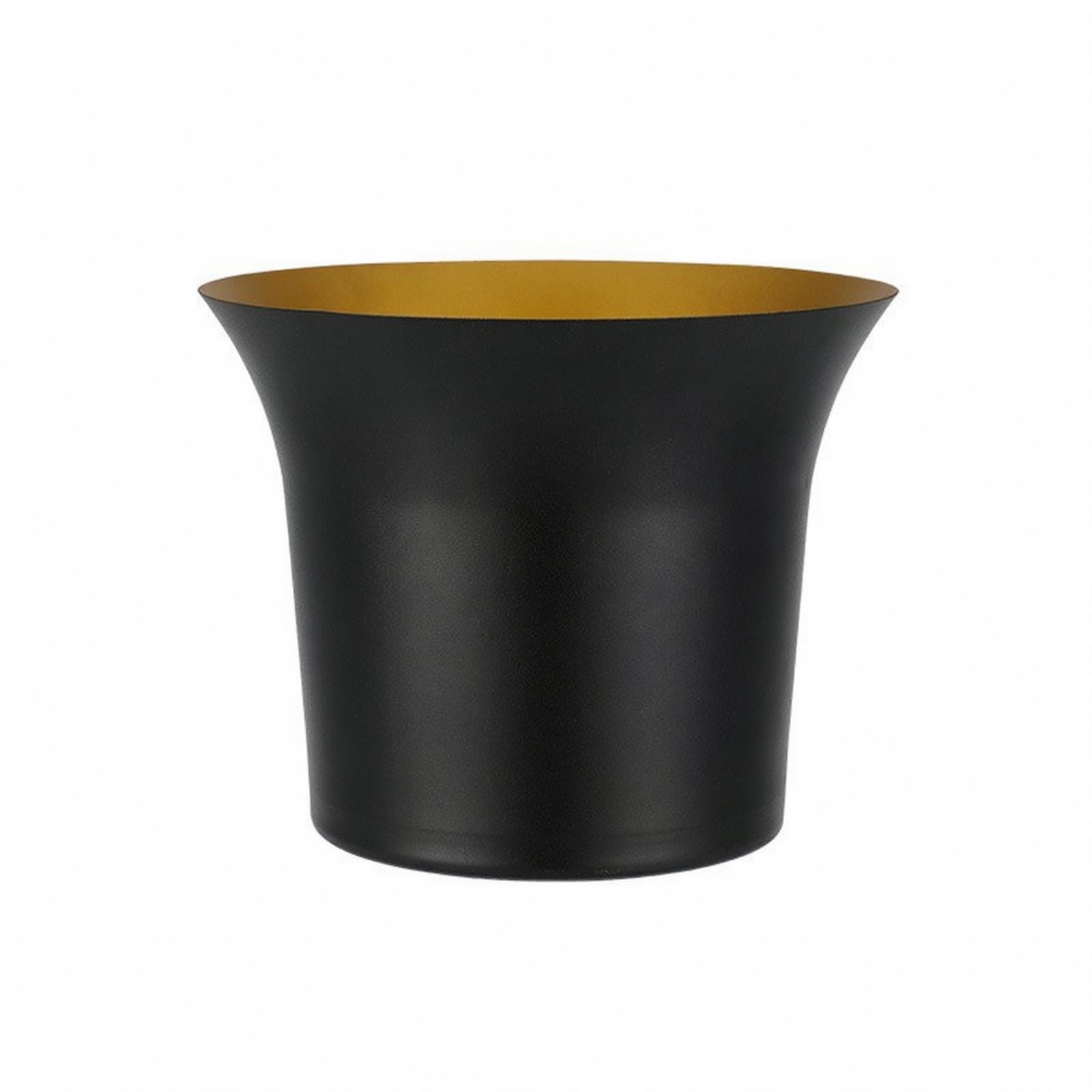 predolo Cubitera con Doble Pared Cubitera Acero Inoxidable Antióxido Nevera Portátil Bebidas para Establecimientos, Hoteles, Negro Dorado