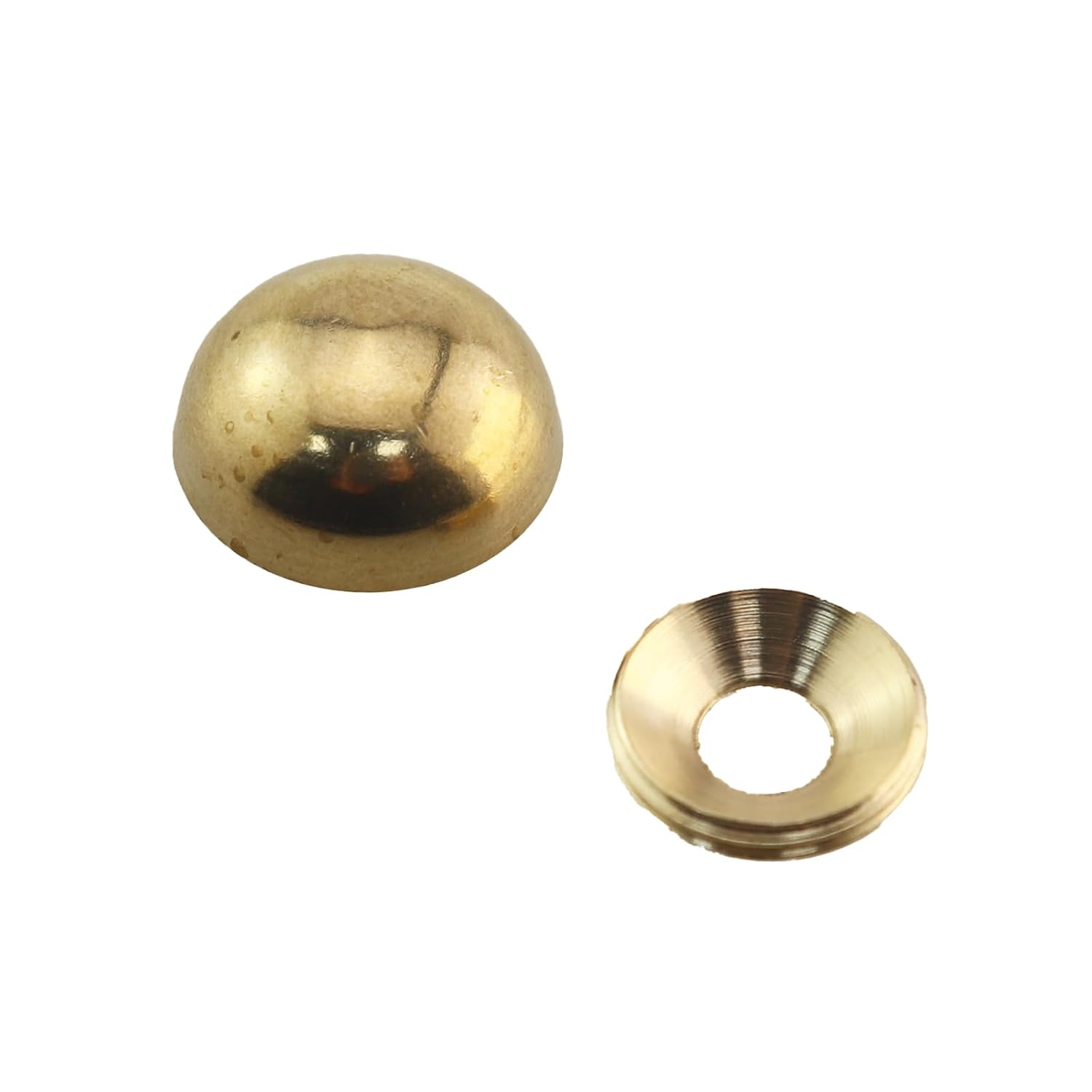 8PCS 15mm Pure Brass Gold Coloured Decorative Self Tapping Screw with Cap Mirror Fixing Bolt Upholstery Tack Suitable for Installing Furniture and Wall Art