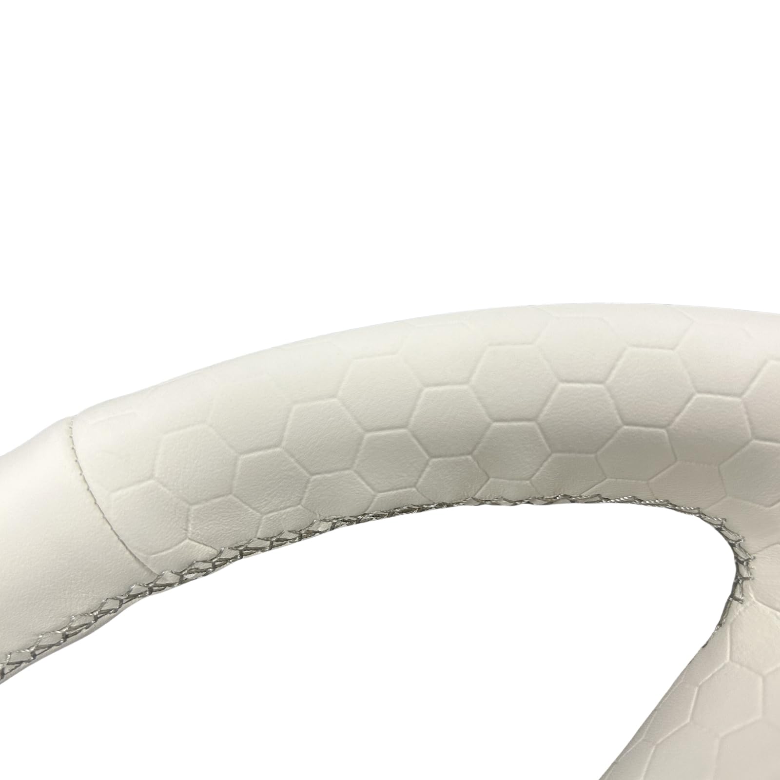 MEWANT Stitch Beige - Coprivolante in similpelle morbida goffrata per Fiat 500 2007-2015 / 500e 2014-2018 / 500C 2014-2017
