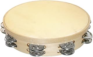 Pandereta Marca Samba Ã˜20 Cm con sonaja doble de acero inoxidable