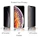 QiMai for iPhone Xs MAX Privacy Screen Protector, 2 Pack Case Friendly Anti Spy Tempered Glass Film