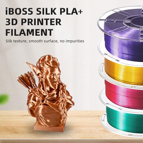 Image of iBOSS PLA Plus (PLA+) 3D Printer Filament 1.75mm,1kg Spool (2.2lbs) Silk Shiny Filament 3D Printing Filament,Dimensional Accuracy + /- 0.02mm,PLA Pro 3D Filament,Fit Most FDM Printer(Slik Copper)