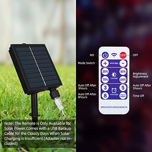 Green Convenience American Flag Lights With 420 Led String Lights,2-In-1 Ft Usb & Solar Powered Us Flag Lights,4Th Of July Decorations,Waterproof Flag Net Lights For Independence Day National Day #TOP5