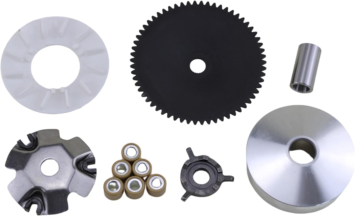 GY6 50cc Kupplungssatz, Kupplungsbaugruppe und Variator-Kits mit 669 Riemen, passend für 139QMB GY6 50cc Motor Roller ATV und Go-Karts Taotao Roketa Sunl