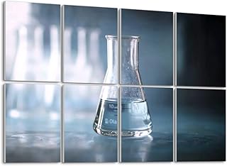 Art Acoustic Panels Self Adhesive Experiment water beaker science laboratory 8 Packs Decorative Soundproof Wall Panels Large Sound Absorbing Panels for Home Office 48"x32"