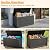 ATMELT Outdoor Storage Box, 90 Gallon Resin Deck Box, Lockable Indoor Outdoor Waterproof Storage Bins With Bottom Wheels for Patio Cushions, Gardening Tools, Black