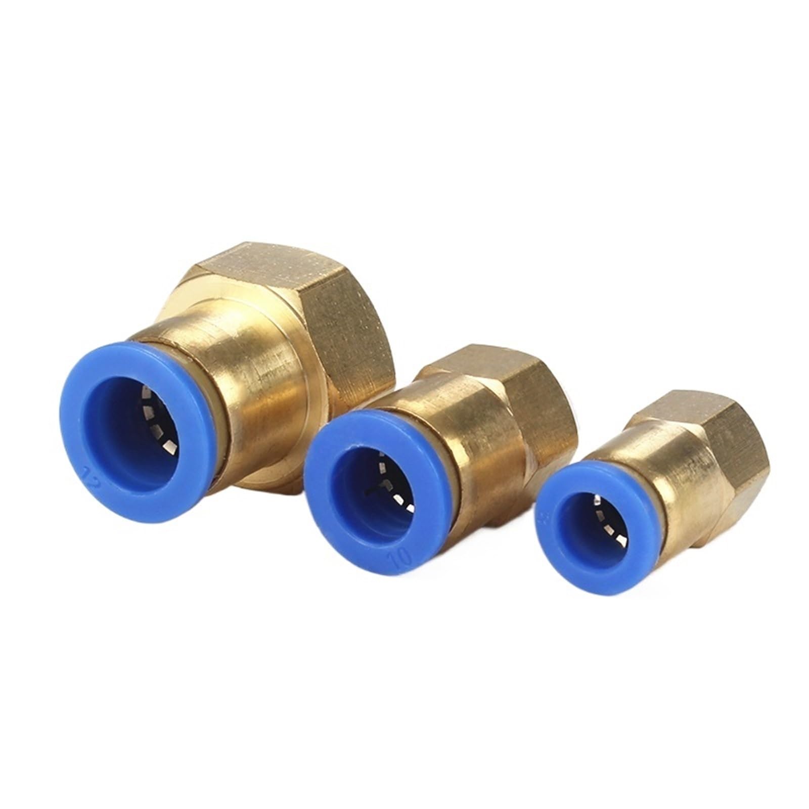 Conector rápido PCF hembra BSP latón para mangueras neumáticas 4 a 12 mm