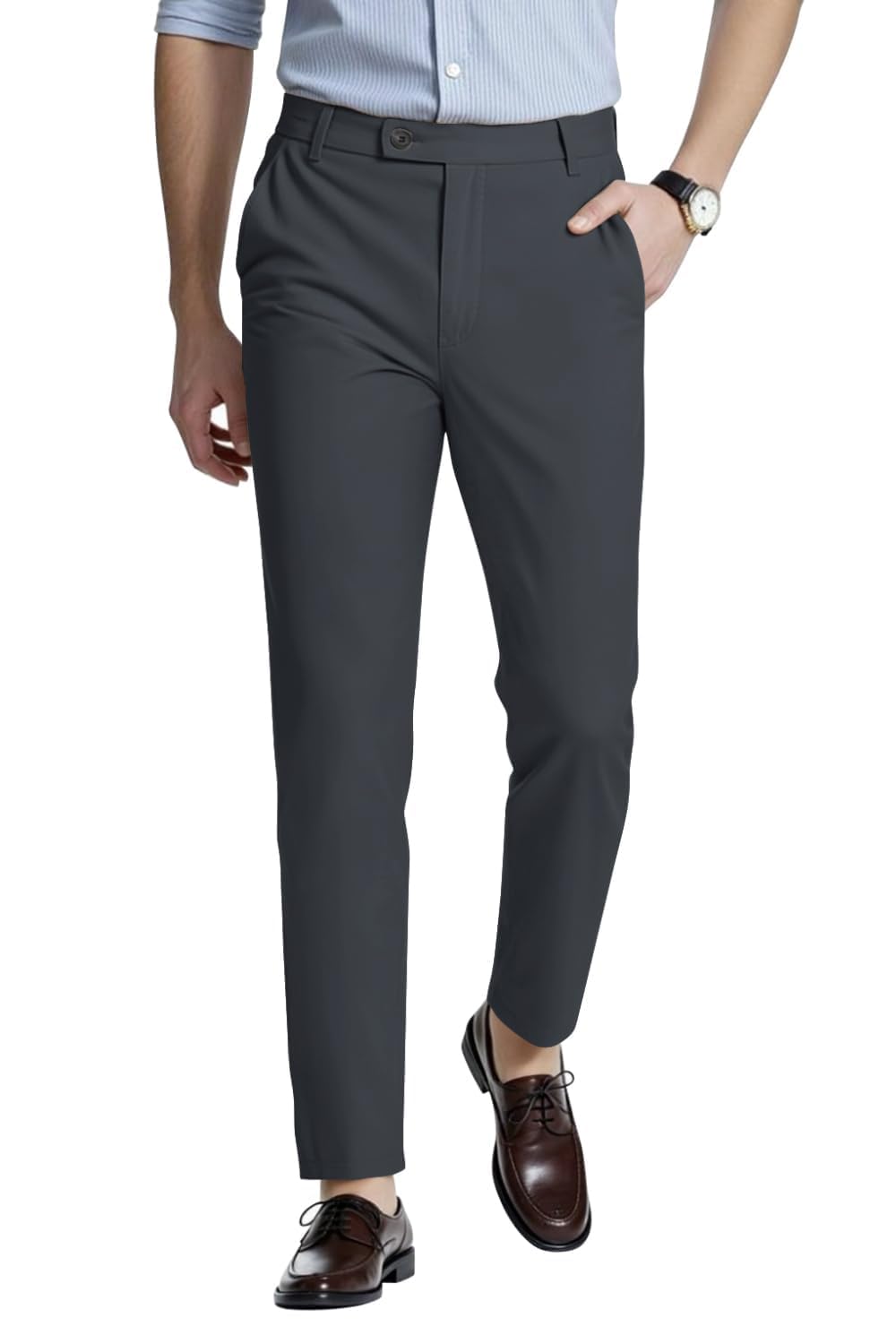 GINGTTO Chino Hose Herren Slim Fit Stretch Anzughose Männer Business Elegant Stoffhose