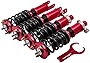 maXpeedingrods Coilovers Adjustable Height for Honda Civic 1989-2000 CRX 1989-1991 Delsol 1993-1997 for Acura Integra 1994-2001, Spring Shock Absorber Suspension Coil Struts with Spring Preload Red