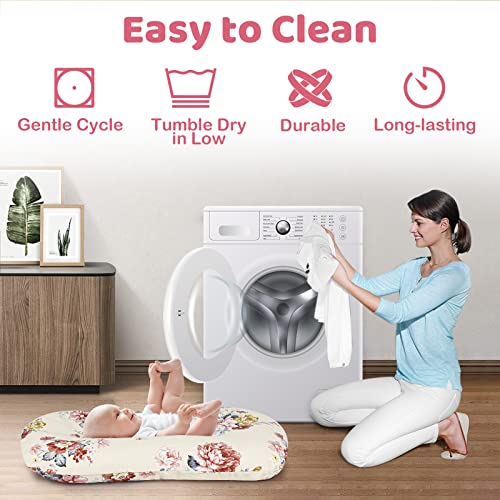 Image of Waterproof Baby Lounger Cover | Mexxi 100% Hypoallergenic Cotton Baby Nest Cover for Newborn (Cover Only)（Waterproof Roses）