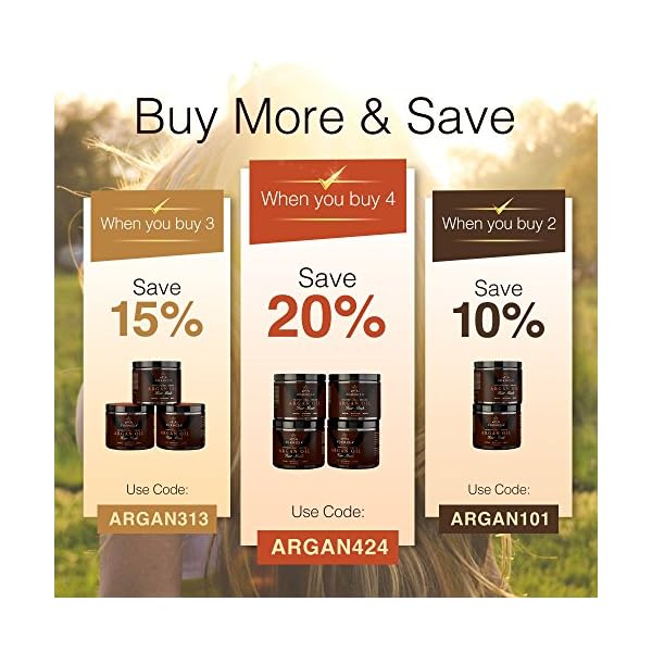 Argan-Oil-Hair-Mask-Organic-Argan-Almond-Oils-Deep-Conditioner-Hydrating-Hair-Treatment-Therapy-Repair-Dry-Damaged-Color-Treated-Bleached-Hair-Hydrates-Stimulates-Hair-Growth-8-Oz Argan Oil Hair Mask, 100% Organic Argan & Almond Oils - Deep Conditioner, Repair Dry Damaged, Color Treated & Bleached Hair - Hydrates & Stimulates Hair Growth, 8 Oz