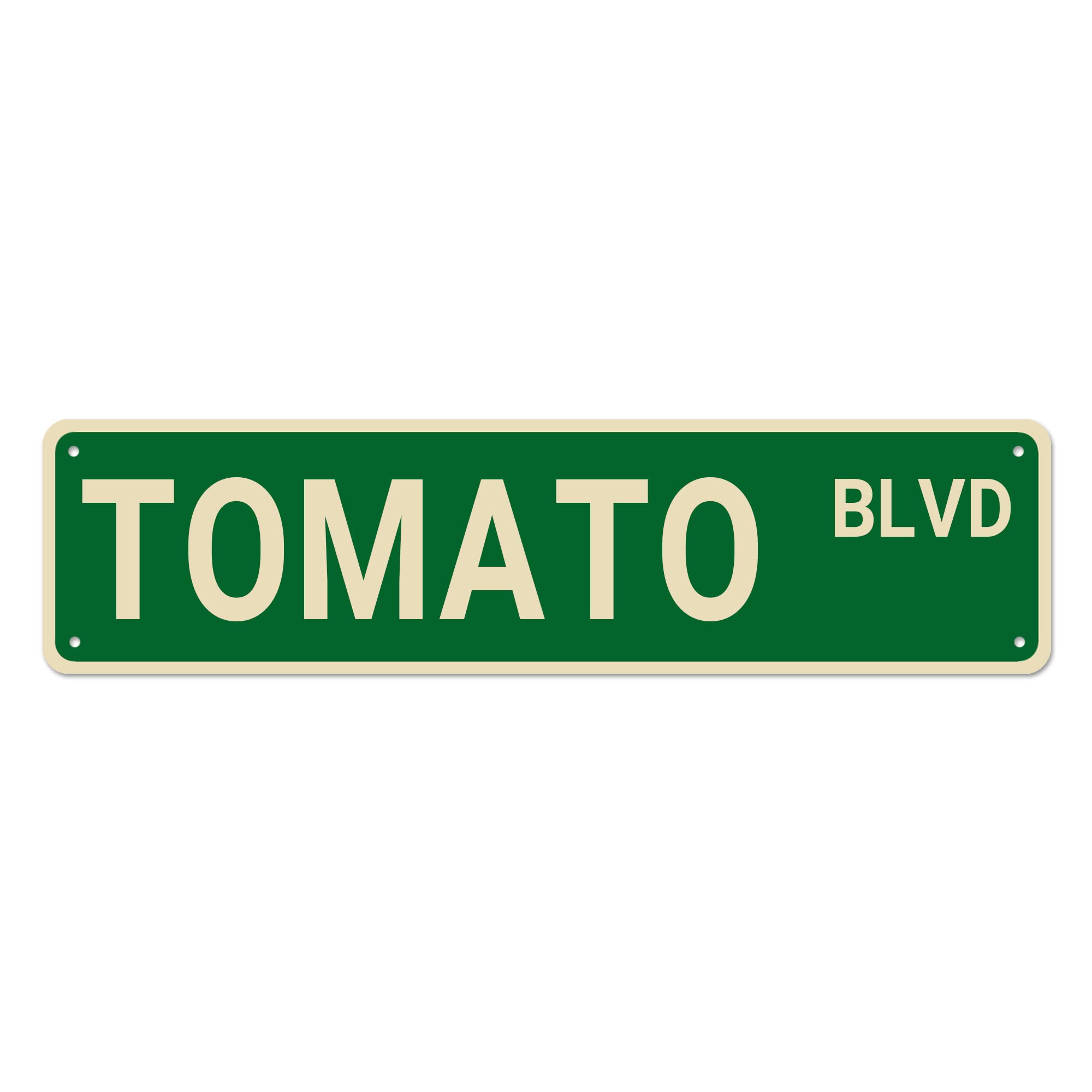 Peiyeety A007 Tomato Sign, Stainless Steel Wall Mount, Retro Fruit Decor For Home For Home Bathroom Restaurants Kitchen Garden Cave Garage Office Bar Cafe 4×16 Inch