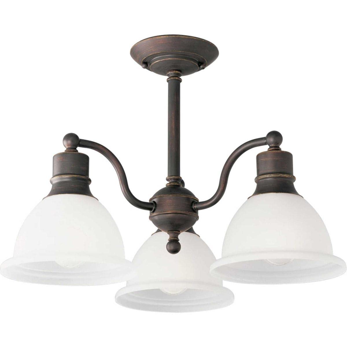 41ELIZABETH 41439-ABE Beacher 3 Light 21 inch Antique Bronze Semi-Flush Mount Ceiling Light