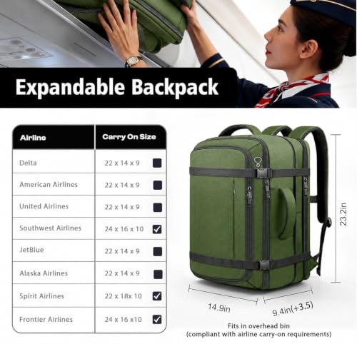 Image of Travelability 1-7 DAYS Expandable Carry On Anti Theft Water Resistant