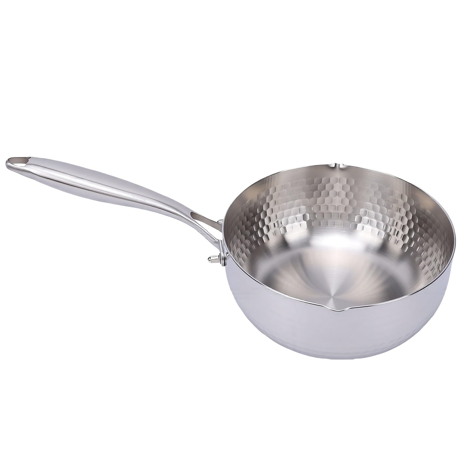 Pentola Antiaderente in Acciaio Inossidabile 316 con Coperchio per Cucinare Alimenti per Bambini e Salse, Lavabile in Lavastoviglie, 1 Pezzo