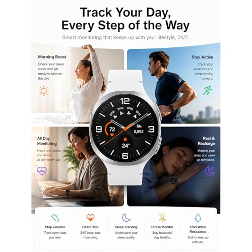 Image of Samsung Galaxy Watch 8 (2025) Bluetooth Smartwatch, International Model - Fitness & Sleep Tracking,Heart Rate Monitor, Android Compatible (Not for iOS) - with Extra Sport Band (Silver, 40mm)