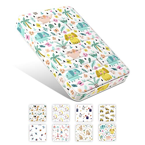 Image of Moonlight Family Noiseless 3” Pack n Play Mattress, 38”x26” Premium Foam Portable Pack and Play Mattresses, Odorless & Steady Playard Mattress fits ONLY Playpens (28.5 * 39.5"), Elephant