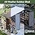 Aoxun 6x10 FT Outdoor Storage Shed Metal Sheds with Open Firewood Storage,Galvanized Steel Garden Shed with Lockable Doors,Sloped Roof,Windows, 2 in 1 Large Tool Shed for Patio, Backyard, Lawn