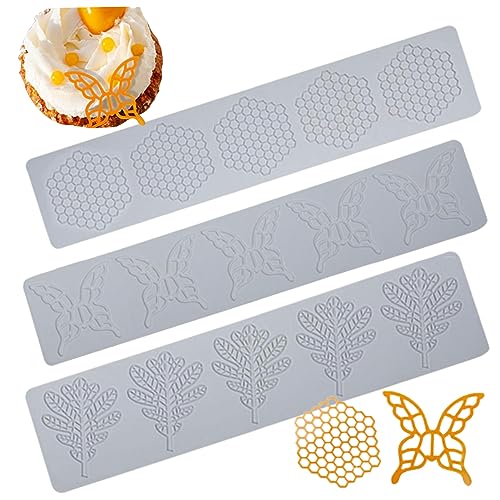 Molde para decoración de tortas en silicona 3 piezas