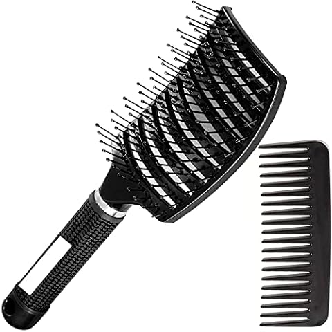 Muxtraders Detangle Hair Brush, Tangle Teaser Hair Brush Women Hair Brush Mens Hair Brush Detangler Hair Brush for Curly Hair Brush for Wet Hair Brush Hair Detangler Tangle Tamer Hair Brush Pop Brush Cover