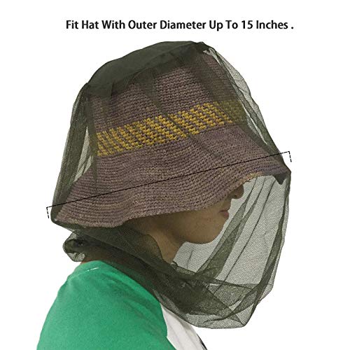 Flammi Mosquito Head Net Mesh Face Neck Protection from Insects Bugs