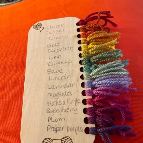 Image of 3 Pcs Temperature Blanket Planner, Reusable Wood Blanket Color Chart, Blank Shade Card, Wool Shade Organiser, Crochet Blanket Color Chart, Crochet Knitting Accessories, Gift for Crafter