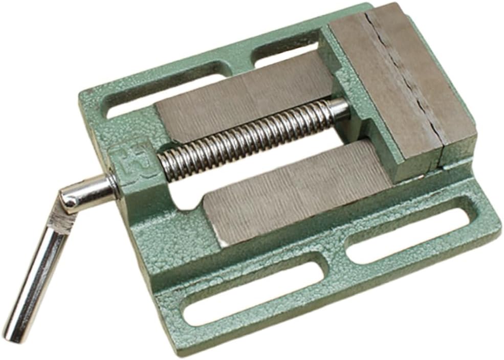 5 Inch Drill Press Vise and Bench Clamp Cast Iron Woodworking Table Vise for Milling and Drilling Machines