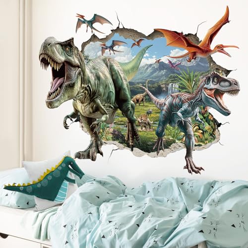 Vinilo decorativo dinosaurio 3D para pared miniatura 2
