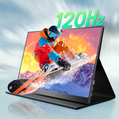 Usparkle 18.5 Inch Portable Monitor, FHD 120Hz IPS HDR 125% sRGB USB-C HDMI External Travel Monitor with Built-in Speakers, VESA Compatible for Laptop MacBook PC Surface PS5 Xbox by Usparkle - Image 3