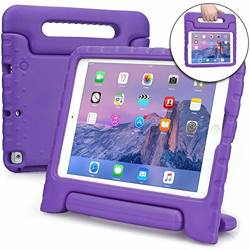 Cooper Dynamo [Rugged Kids Case] Protective Case for iPad Air 1 | Child Proof Cover with Stand, Handle, Screen Protector | A1474 A1475 A1476 (Purple)