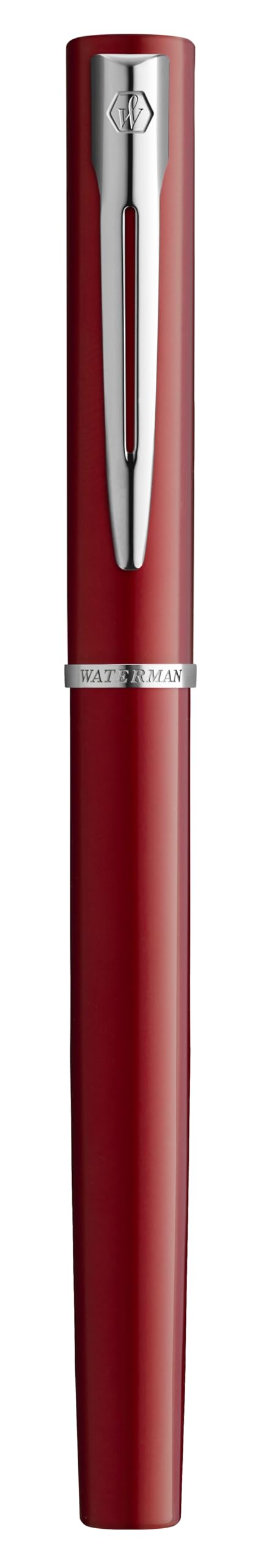 Waterman Penna stilografica Allure Premium in metallo | Lacca rossa con finiture cromate | Pennino fine | Inchiostro nero | Confezione regalo