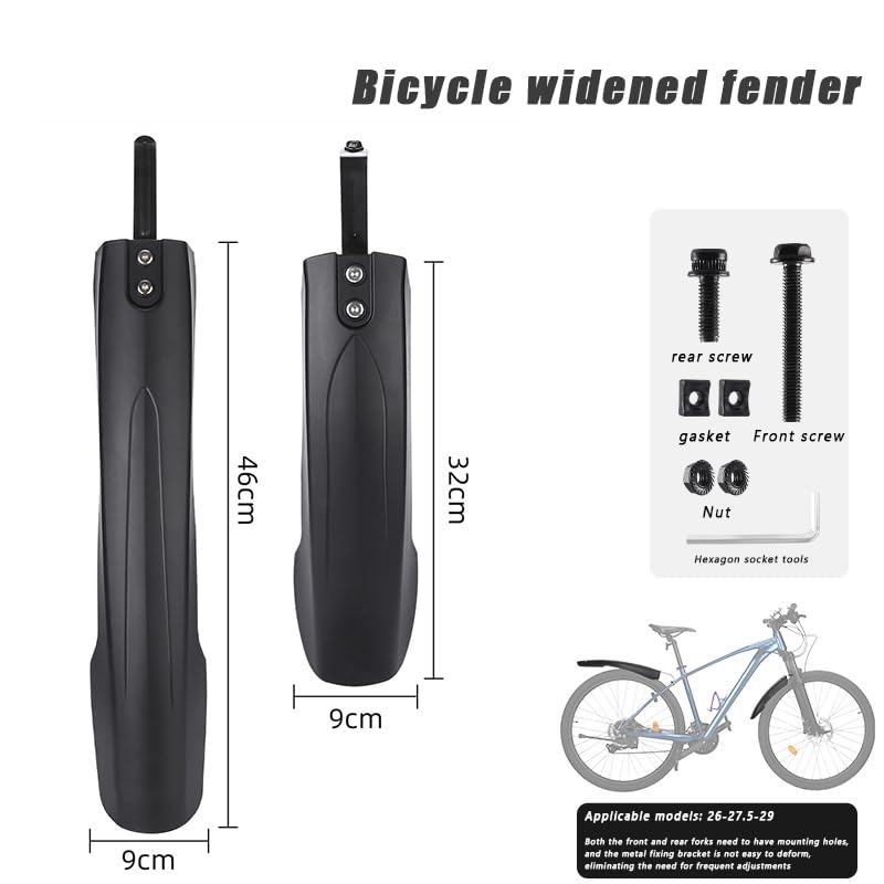 YSNFDN Fahrrad Schutzblech Set für Cannondale Topstone Neo Lefty, Vorder und Hinterrad Schutzbleche, Schnelle Demontage Spritzschutz Set, für 26-29 
