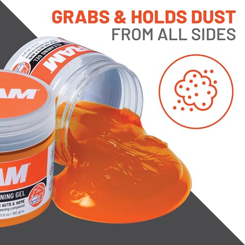 FRAM FEK40007AM Cleaning Gel for Car, Great for Auto and Home, Interior Cleaning Slime for Bike, Keyboards, Remotes, etc, 5.6oz (160 g), 2pk