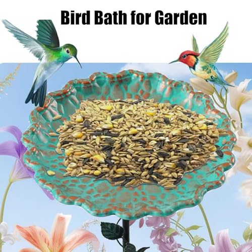 Bain d'oiseaux pour l'extérieur avec grand bol sur pied multifonction - 7