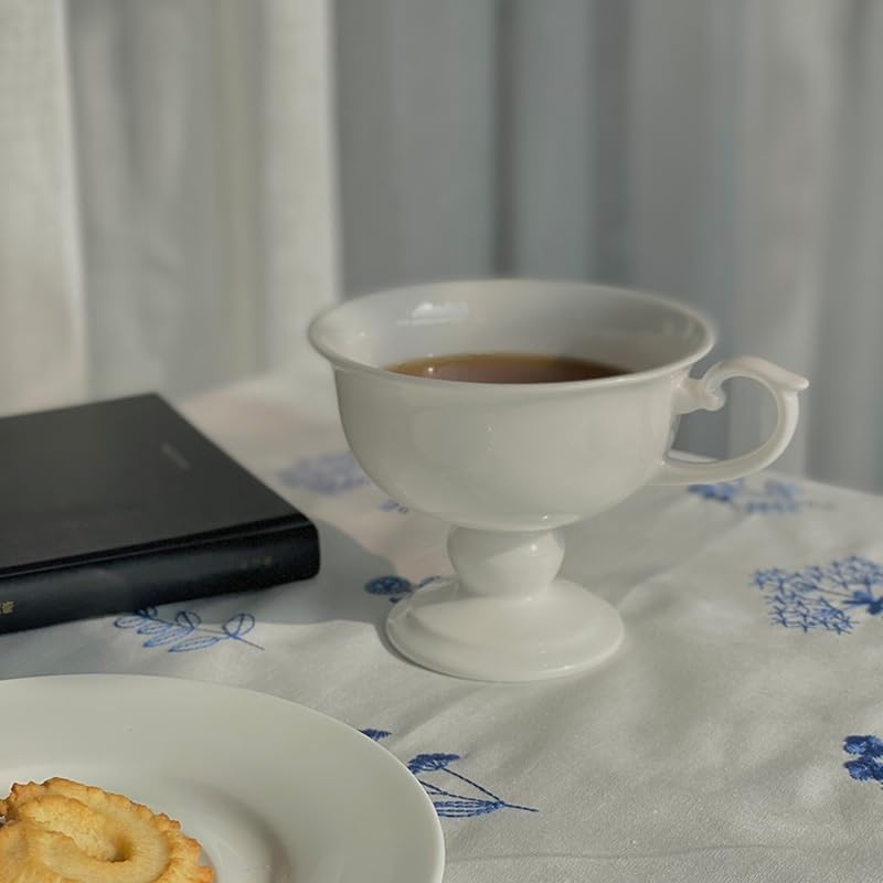Porcelana kostna kubek do kawy ręcznie robiony ceramiczny kielich filiżanka do espresso i spodek zestawy popołudniowe kubki do herbaty filiżanka do kawy