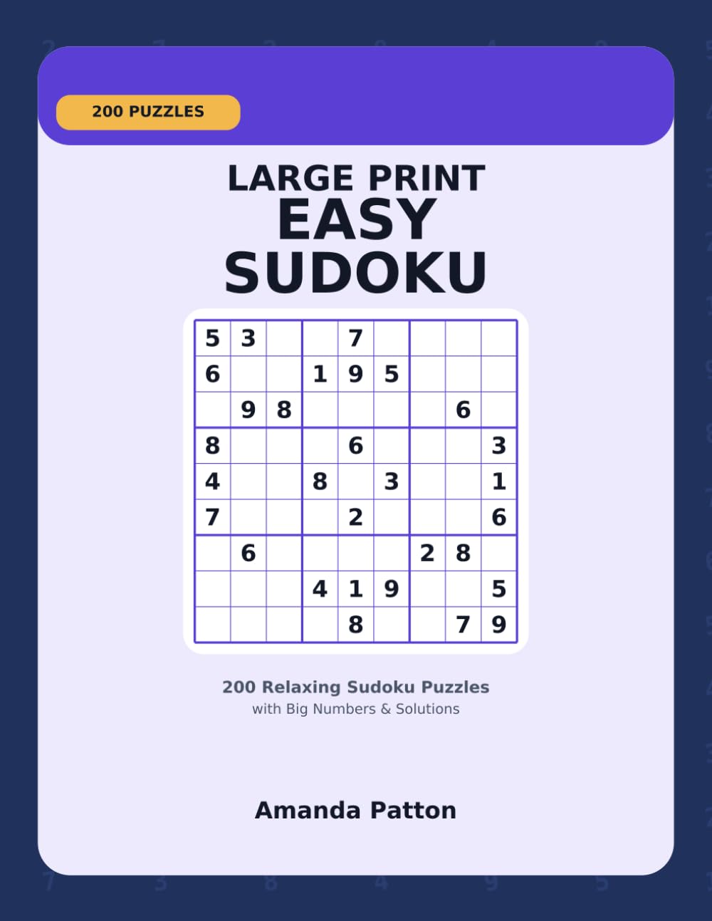 Large Print Easy Sudoku for Seniors: 200 Relaxing Sudoku Puzzles with Big Numbers & Solutions (Foodie Word Search Collection)
