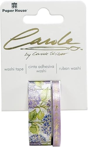 Paper House Productions Carole Shiber - Juego de 2 rollos de cinta adhesiva Washi para álbumes de recortes y manualidades